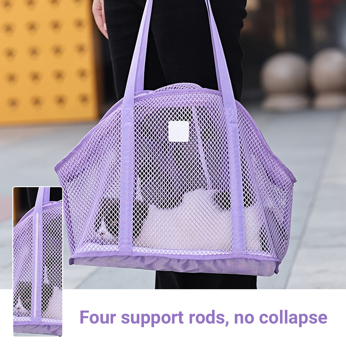 Portable Pet Shoulder Carrier Bag with Breathable Mesh