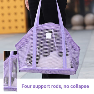 Portable Pet Shoulder Carrier Bag with Breathable Mesh