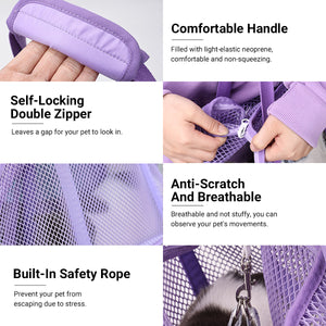 Portable Pet Shoulder Carrier Bag with Breathable Mesh