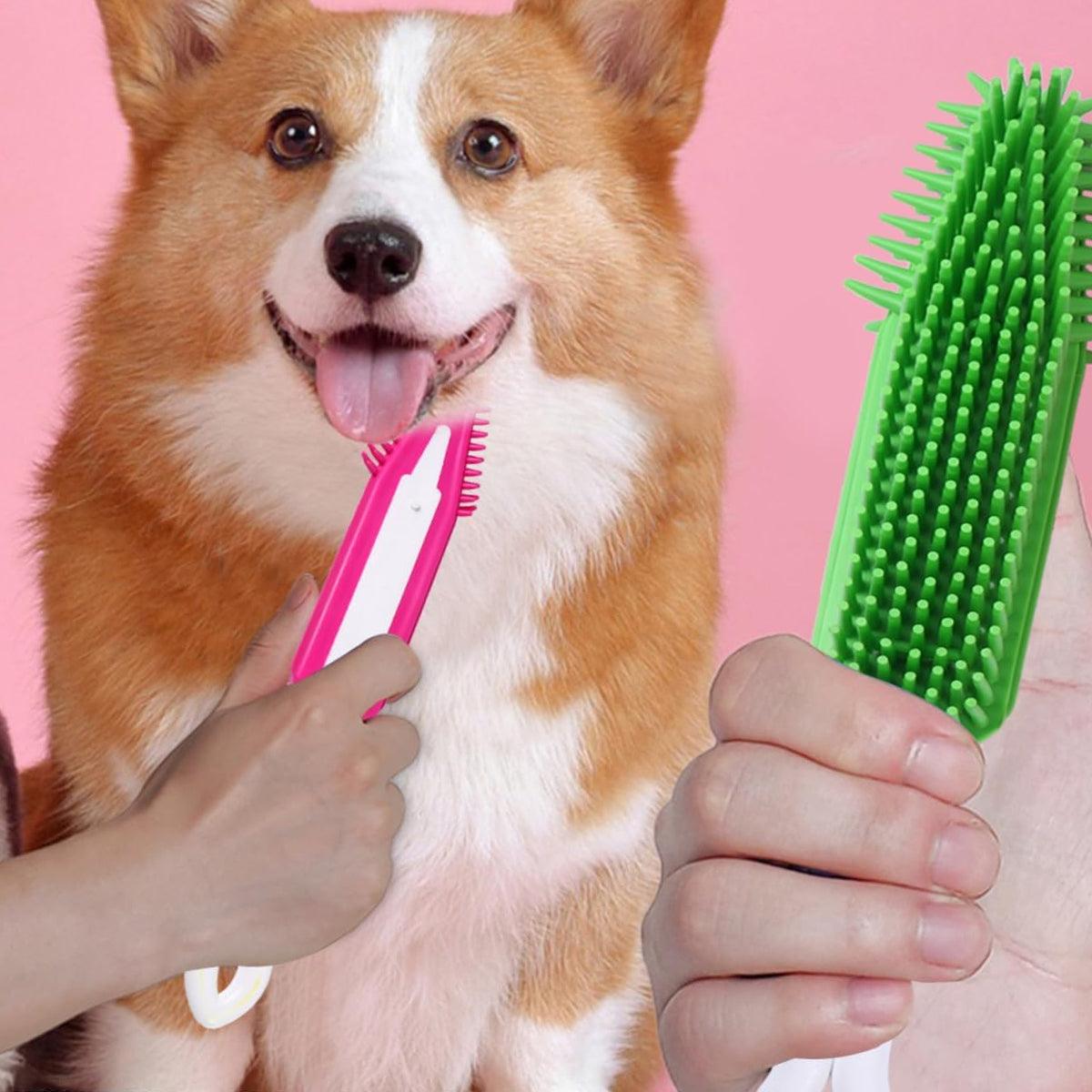 3pcs Dog Grooming Brush Set Soft Bristles for Easy Pet Care