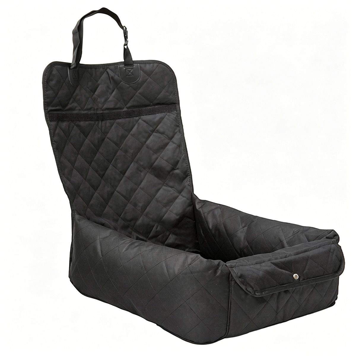 Black Quilted Dog Car Seat for Small Pets
