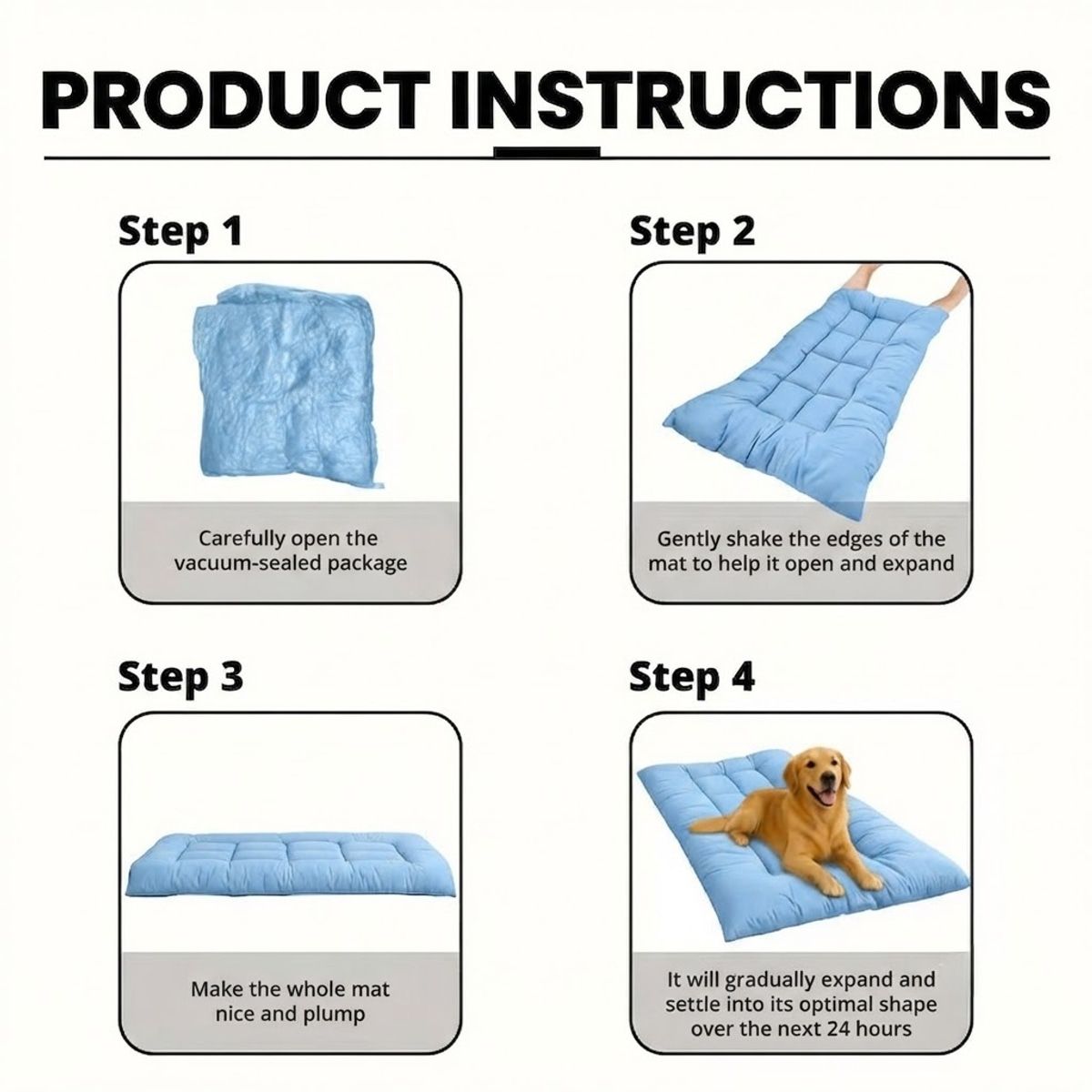 Blue 120cm Dog Cooling Mat for Summer Rest