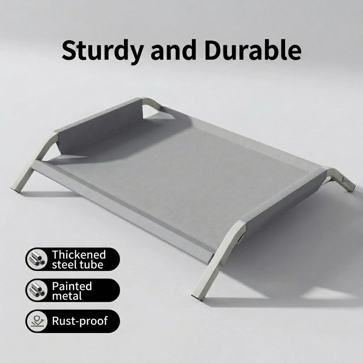 Large Elevated Dog Bed with Breathable Mesh
