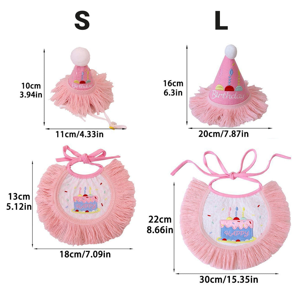 Pet Birthday Outfit Birthday Bib And Hat Set