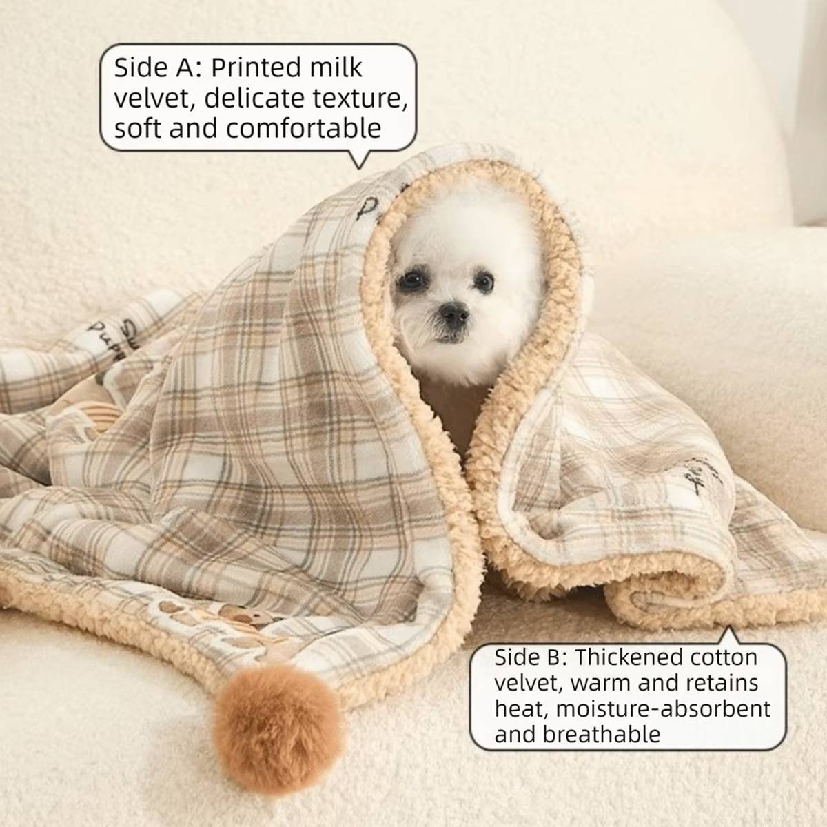 Pet Blanket Pillow Set