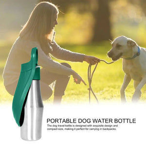 Portable Dog Water Bottle 750ml Stainless Steel Travel Dispenser