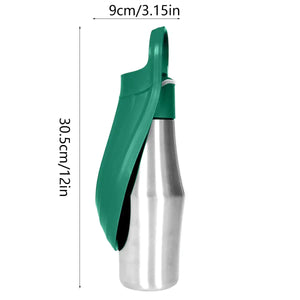 Portable Dog Water Bottle 750ml Stainless Steel Travel Dispenser