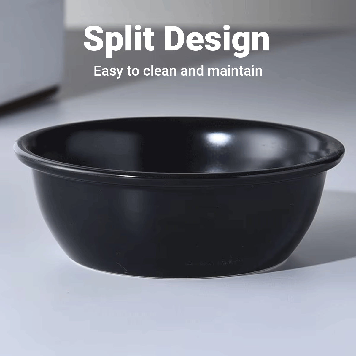 Elevated Ceramic Cat Food Bowls Set with Stand
