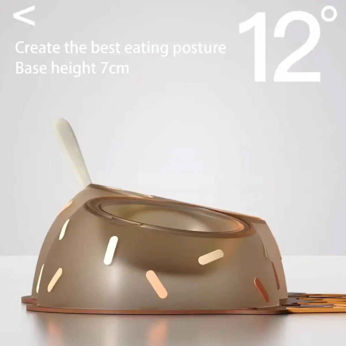 Ice Cream Shaped Tilted Pet Bowl Set for Cats and Small Dogs