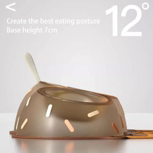 Ice Cream Shaped Tilted Pet Bowl Set for Cats and Small Dogs
