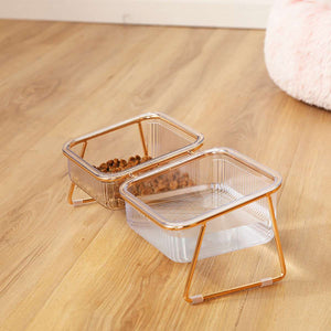Raised Double Dog Bowls with 15° Angled Stand