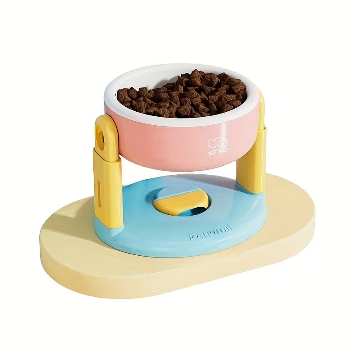 Adjustable Raised Pet Bowl with Suction Base