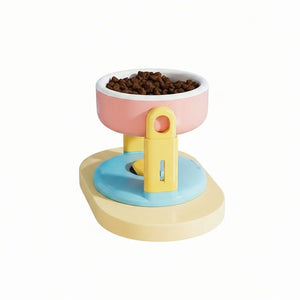 Adjustable Raised Pet Bowl with Suction Base