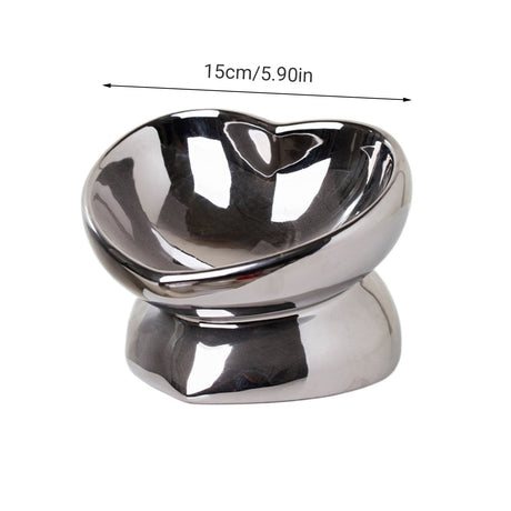 Anti-knock ceramic pet bowl for cats and small dogs – product view 4