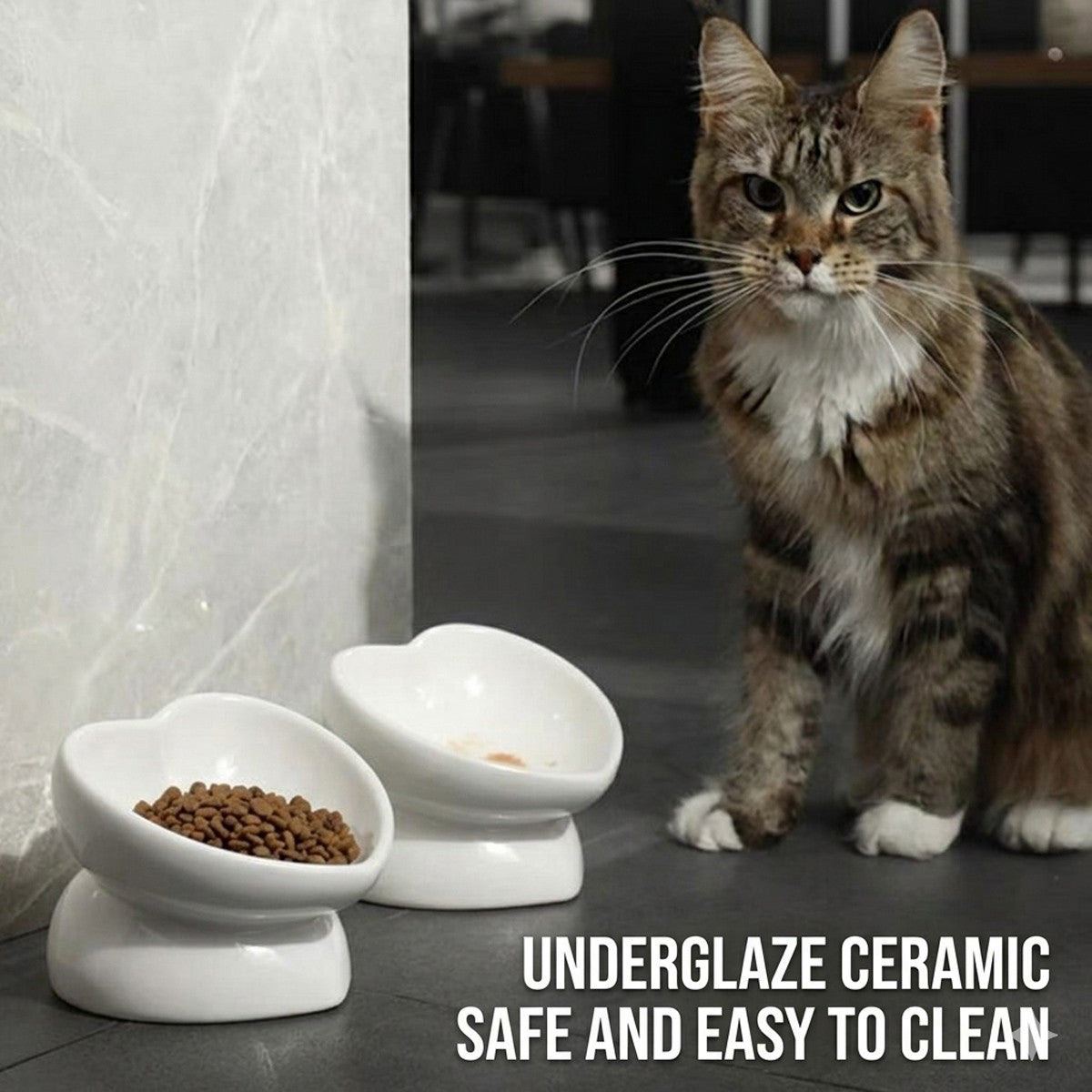 Pet Ceramic Bowl - Anti-Knock Cat & Dog Feeding Dish