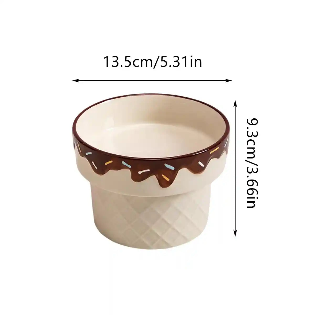 Creative Ice Cream Ceramic Pet Bowl
