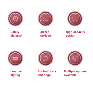 Creative Ice Cream Ceramic Pet Bowl