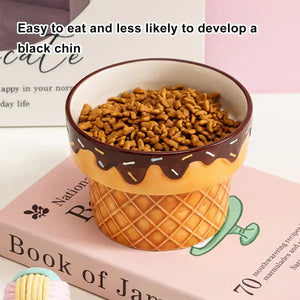 Creative Ice Cream Ceramic Pet Bowl