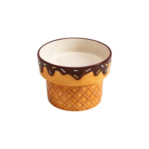 Creative Ice Cream Ceramic Pet Bowl