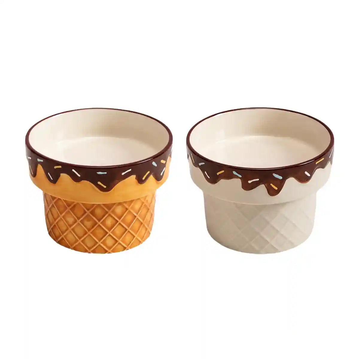 Creative Ice Cream Ceramic Pet Bowl