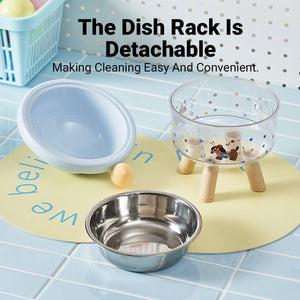 Elevated Pet Bowl Detachable Stainless Steel Feeding Bowl