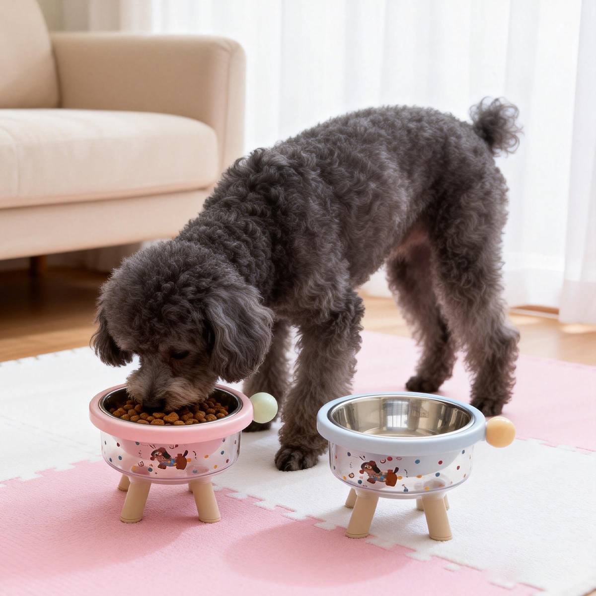 Elevated Pet Bowl Detachable Stainless Steel Feeding Bowl