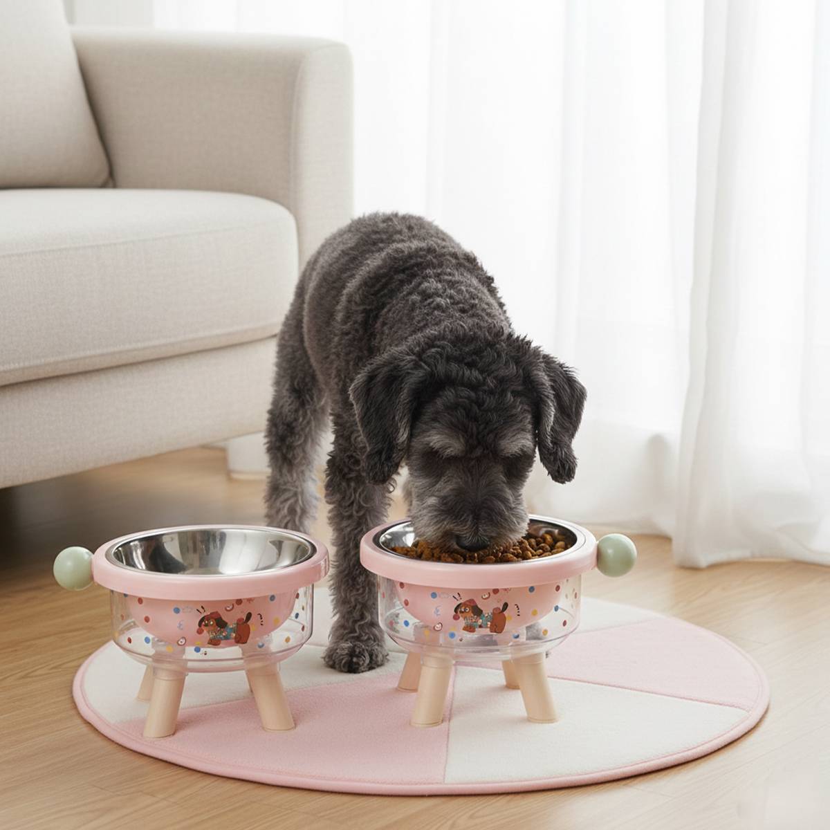 Elevated Pet Bowl Detachable Stainless Steel Feeding Bowl