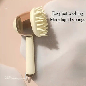 Pet Bath Brush Dog Massage Brush Press to Dispense Liquid Pet Grooming Tools