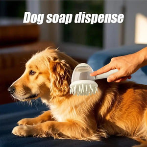 Pet Bath Brush Dog Massage Brush Press to Dispense Liquid Pet Grooming Tools