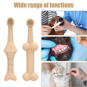 Silicone Pet Toothbrush for Dogs and Cats Gentle Dental Cleaning Brush