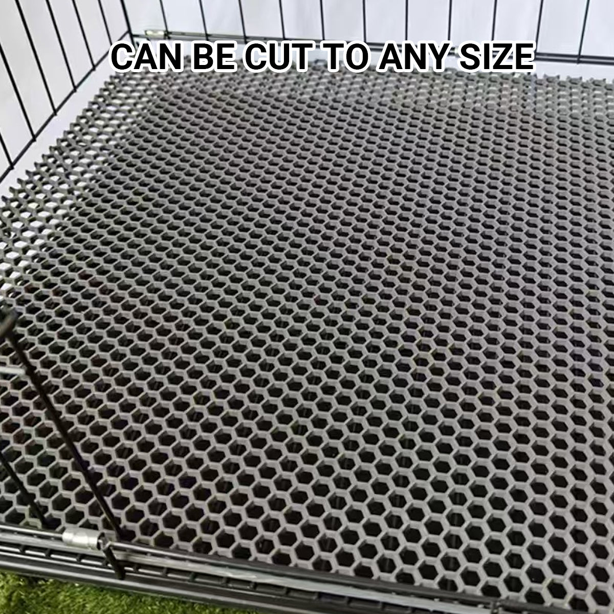Anti-Slip Pet Cage Plastic Mesh Mat Cut-to-Size Cage Floor Liner