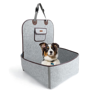 2-in-1 Portable Dog Car Seat with Adjustable Straps and Side Pocket