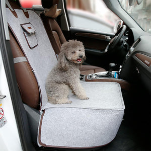 2-in-1 Portable Dog Car Seat with Adjustable Straps and Side Pocket