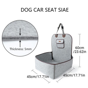 2-in-1 Portable Dog Car Seat with Adjustable Straps and Side Pocket