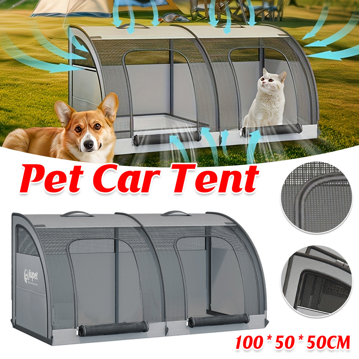 Portable Pet Car Nest Tent for Cats and Dogs