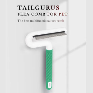 T-Shaped Pet Grooming Comb Dual Teeth Detangler for Cats & Dogs