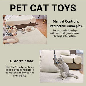 Interactive Cat Toy Wand With Catnip