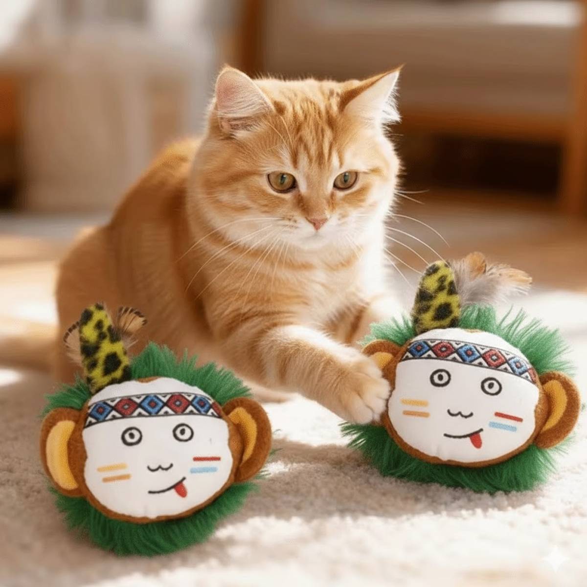 Catnip Plush Cat Toy | Bite-Resistant Interactive Toy for Indoor Cats