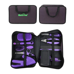 Pet Comb Set Dog Beauty Scissors Hair Removal Needle Comb Nail Scissors Cat Row Comb Cat Gloves 9-piece Set