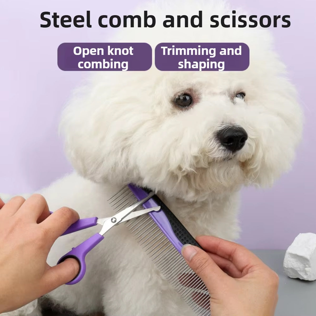 Pet Comb Set Dog Beauty Scissors Hair Removal Needle Comb Nail Scissors Cat Row Comb Cat Gloves 9-piece Set