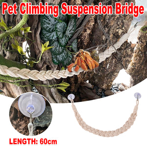 Pet Climbing Suspension Bridge Rope Ladder for Hermit Crabs & Reptiles