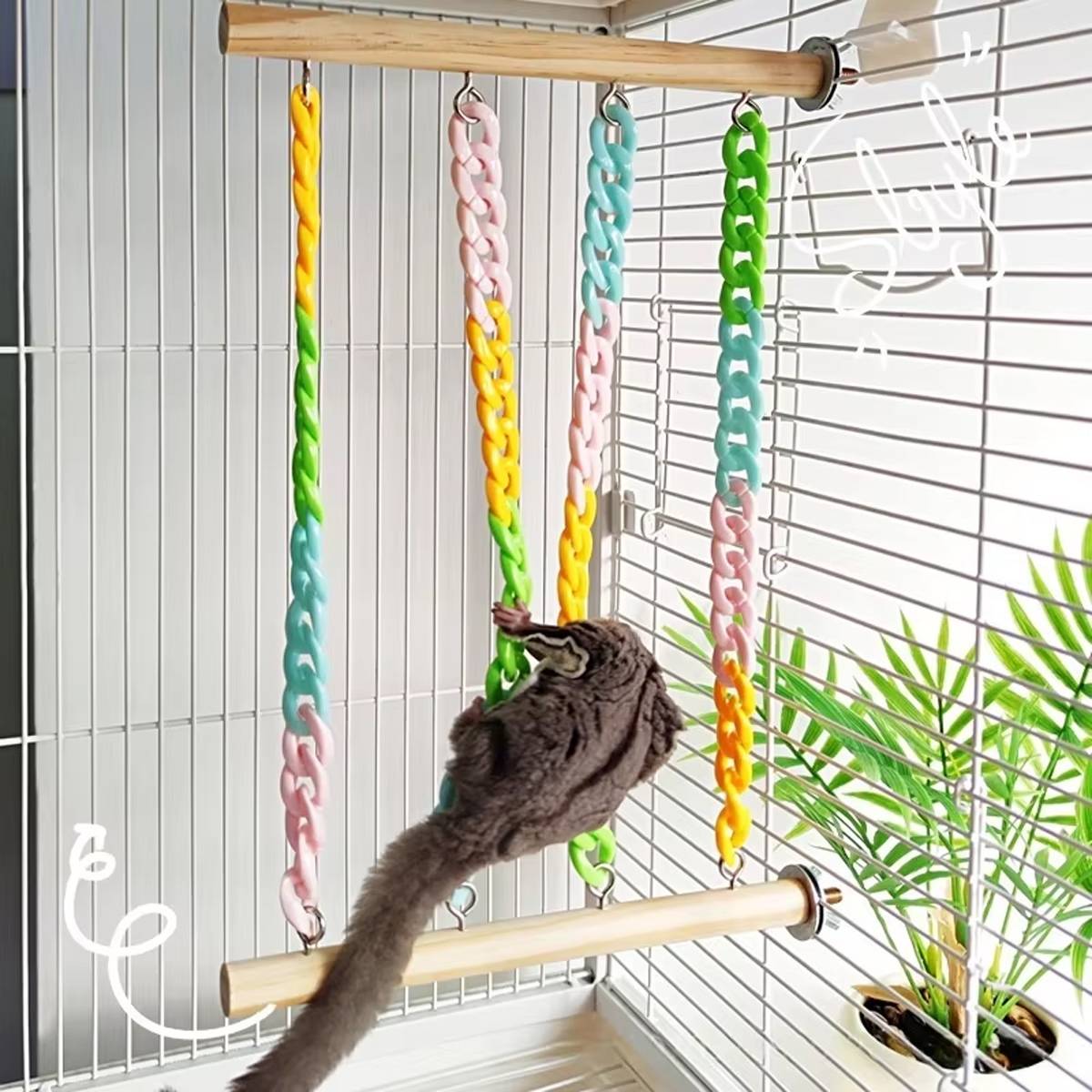 Pet Climbing Toy Hanging Chain Ladder