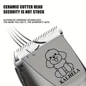 Black Rechargeable Pet Hair Clipper Grooming Kit