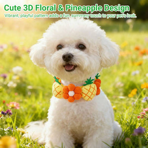 Pineapple Dog Collar Adjustable Floral Necklace