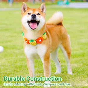 Pineapple Dog Collar Adjustable Floral Necklace