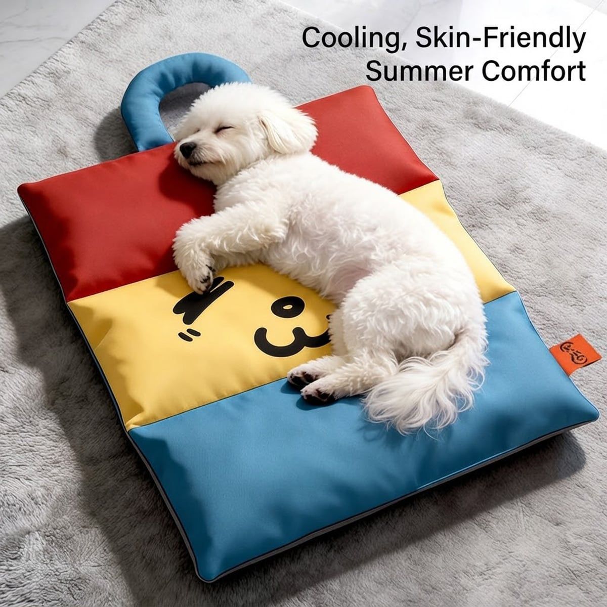 Colour Block Dog Cooling Mat with Carry Handle