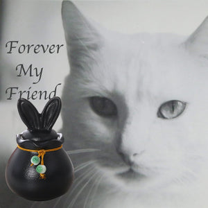 Ceramic Pet Urn Bunny Ear Memorial Keepsake