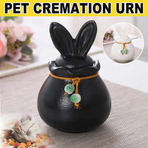 Ceramic Pet Urn Bunny Ear Memorial Keepsake