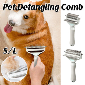 Pet Detangling Comb 2-in-1 Grooming Tool