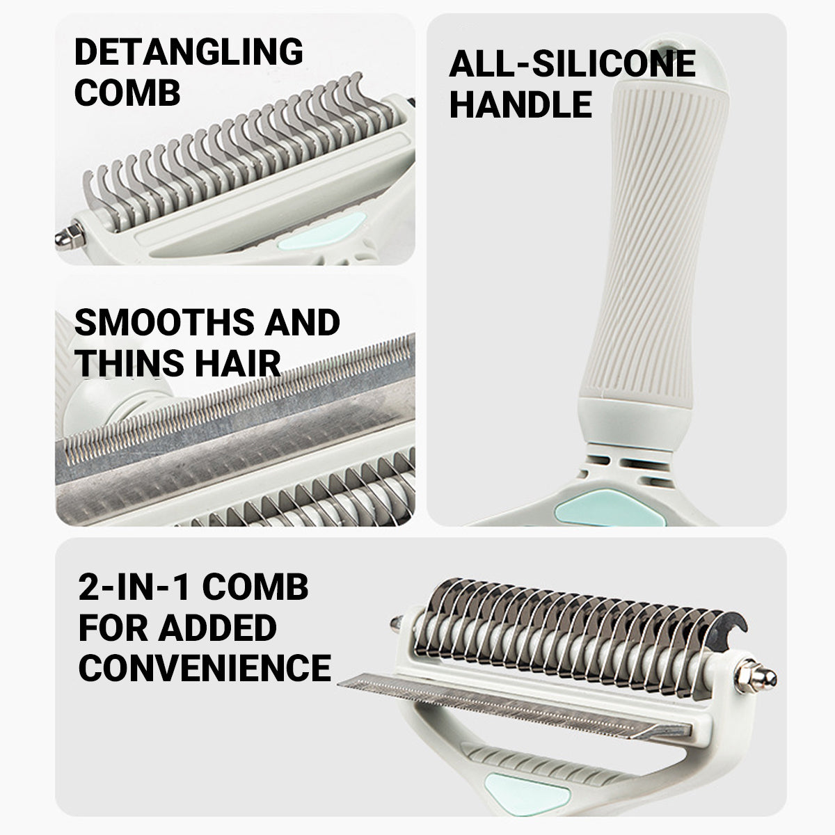 Pet Detangling Comb 2-in-1 Grooming Tool